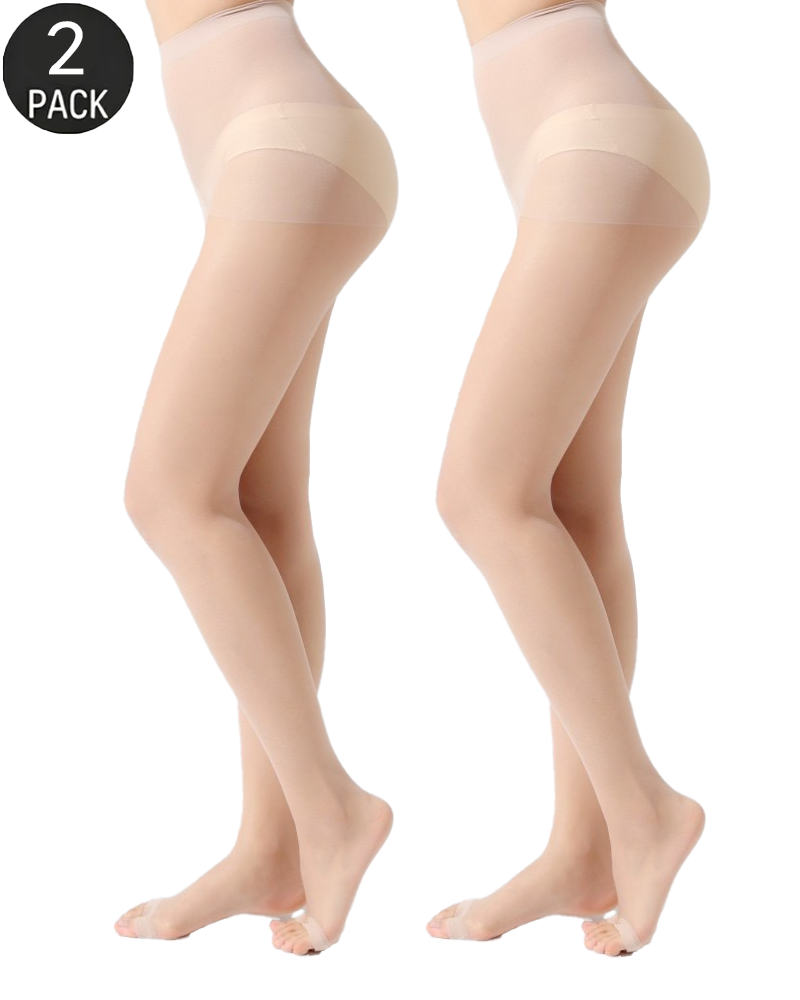 Ultra-Thin Open-Toe Sheer Pantyhose