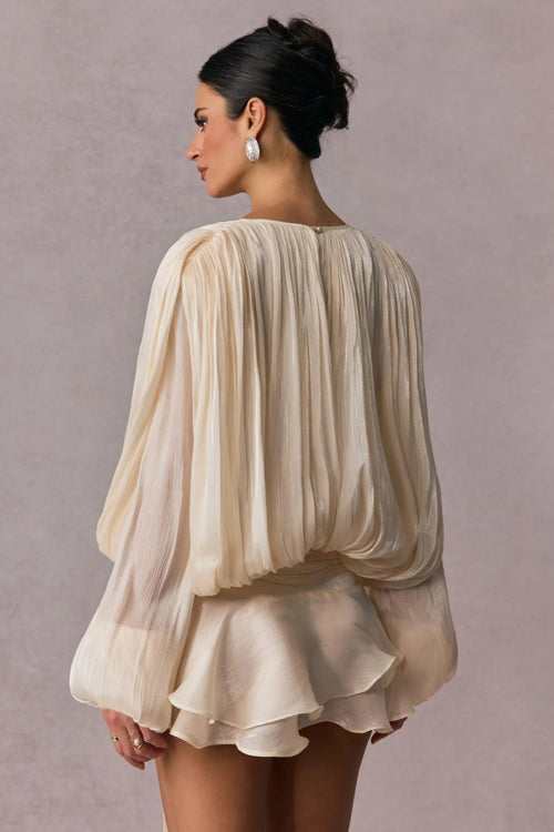 Captivate Me Layered Long Sleeve Mini Dress