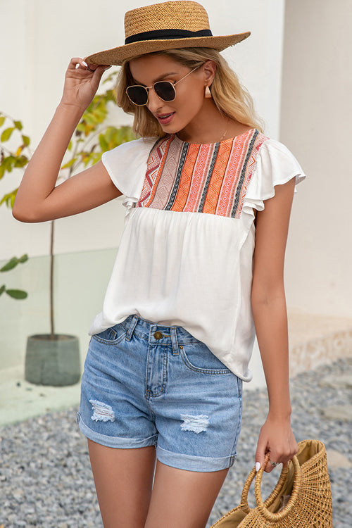 Closer To You Boho Printed Ruffled Top - 5 Colors