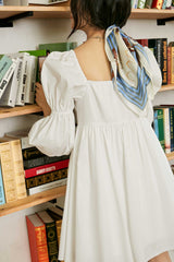 Alexis White Puff Sleeve Mini Dress