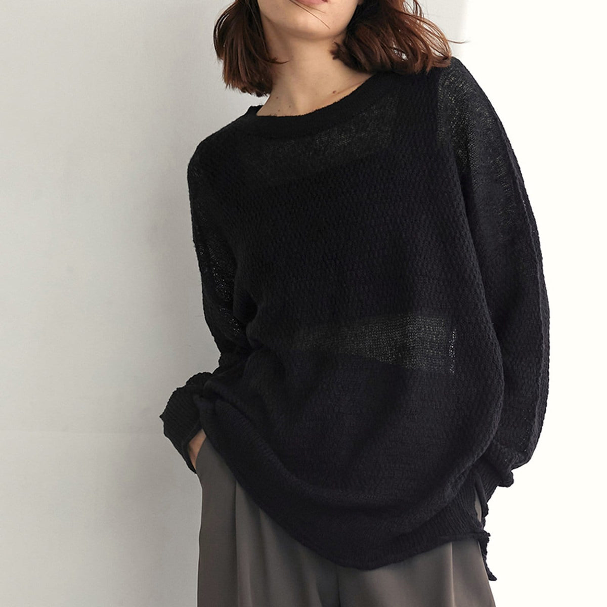 Henderson Black Premium Wool Oversized Sweater