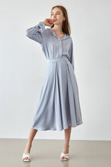 Keren Light Blue Flowy Skirt