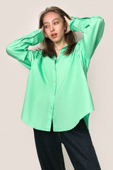 Light Green Oversized Button-Up Shirt
