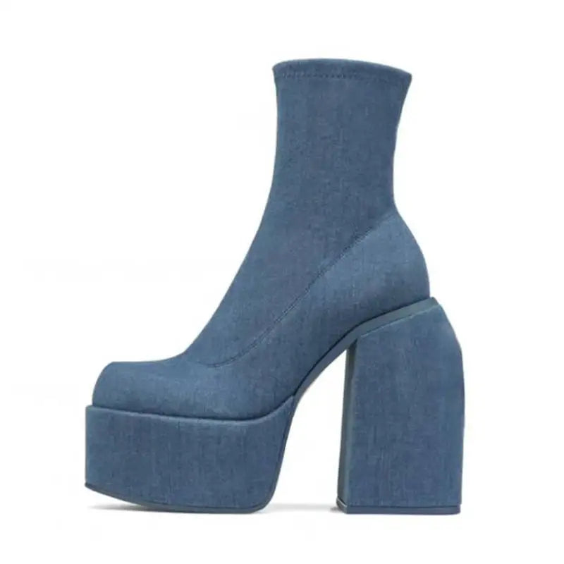Autumn Patent Leather platform Short Boots