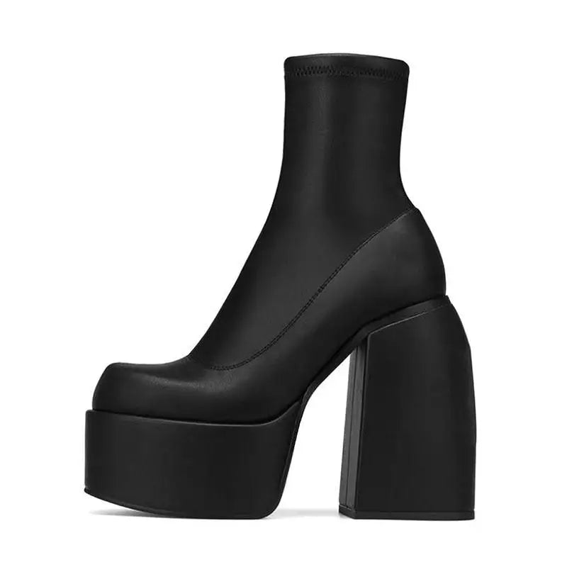 Autumn Patent Leather platform Short Boots