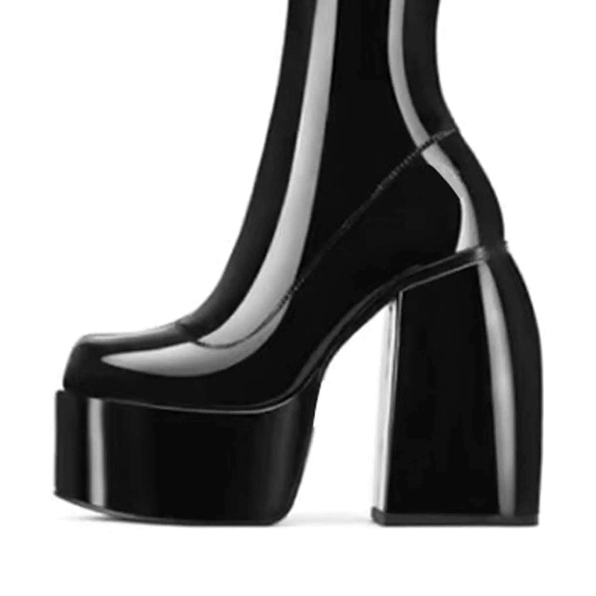 Autumn Patent Leather platform Short Boots