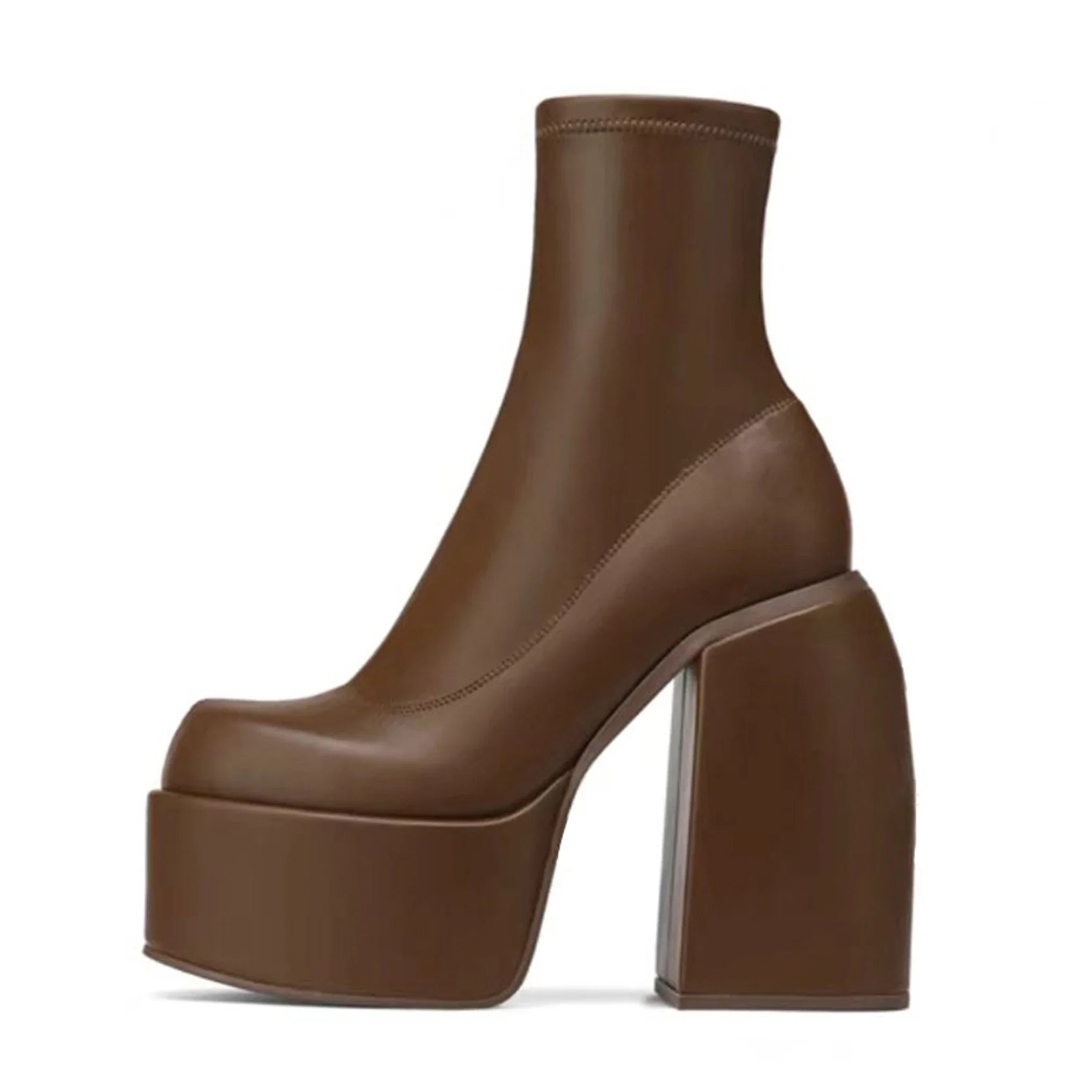Autumn Patent Leather platform Short Boots
