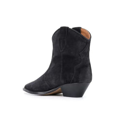 Autumn Suede Embroidery Western Boots