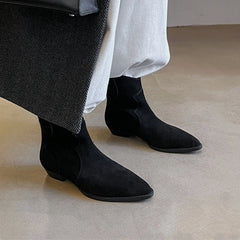 Autumn Cow suede Western Boots