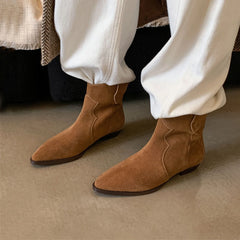 Autumn Cow suede Western Boots