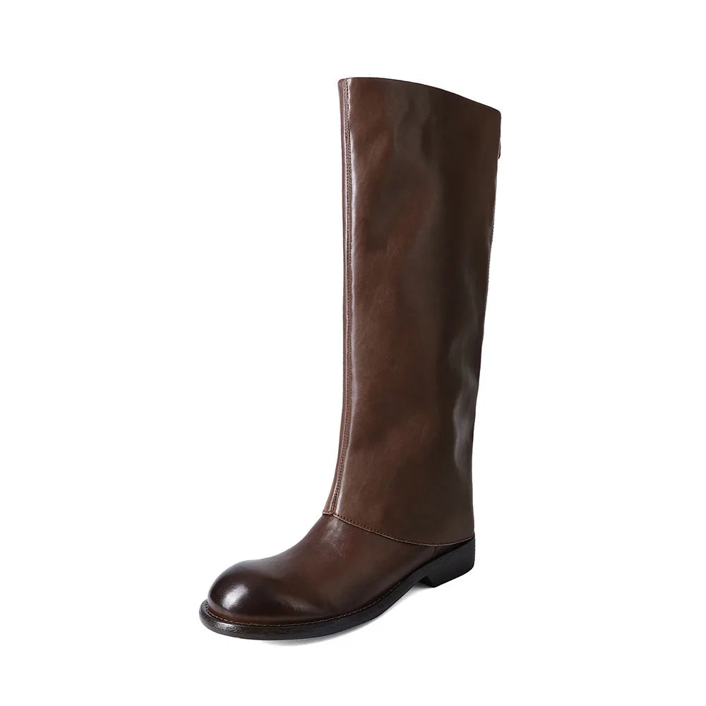 Autumn Cowhide Detachable riding Boots