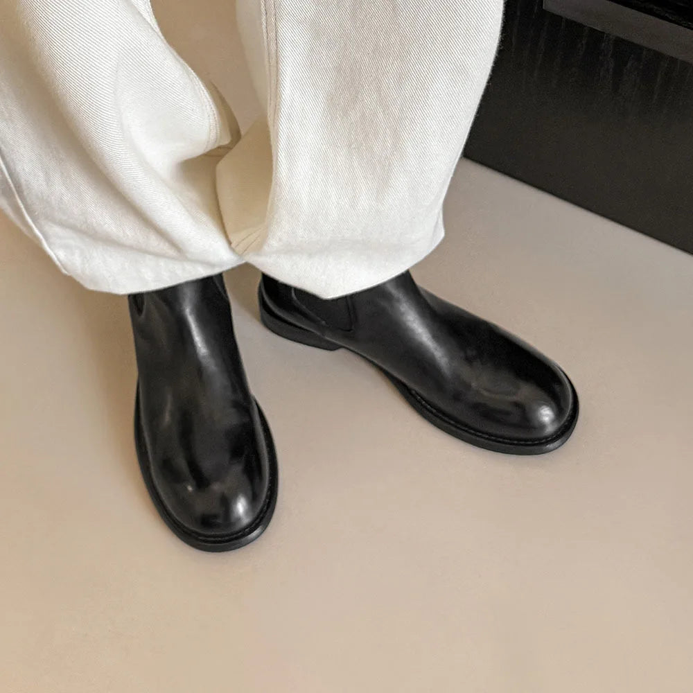Autumn Cowhide Detachable riding Boots