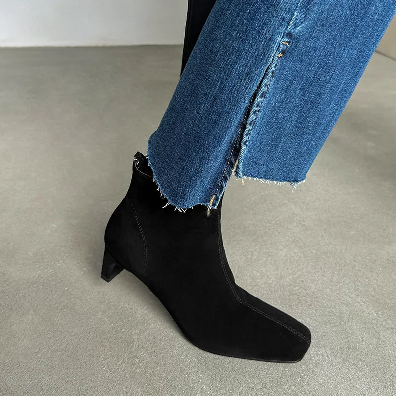 Autumn Sheep suede Short Boots