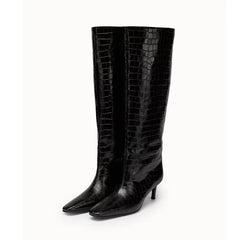 Autumn Women's Stone pattern Knee high Boots