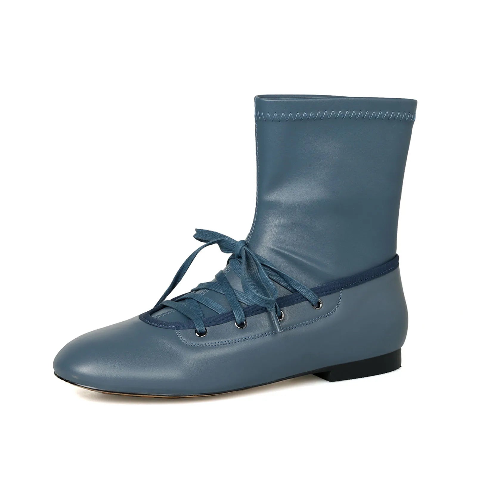 Autumn cowhide Cross tied Short Boots
