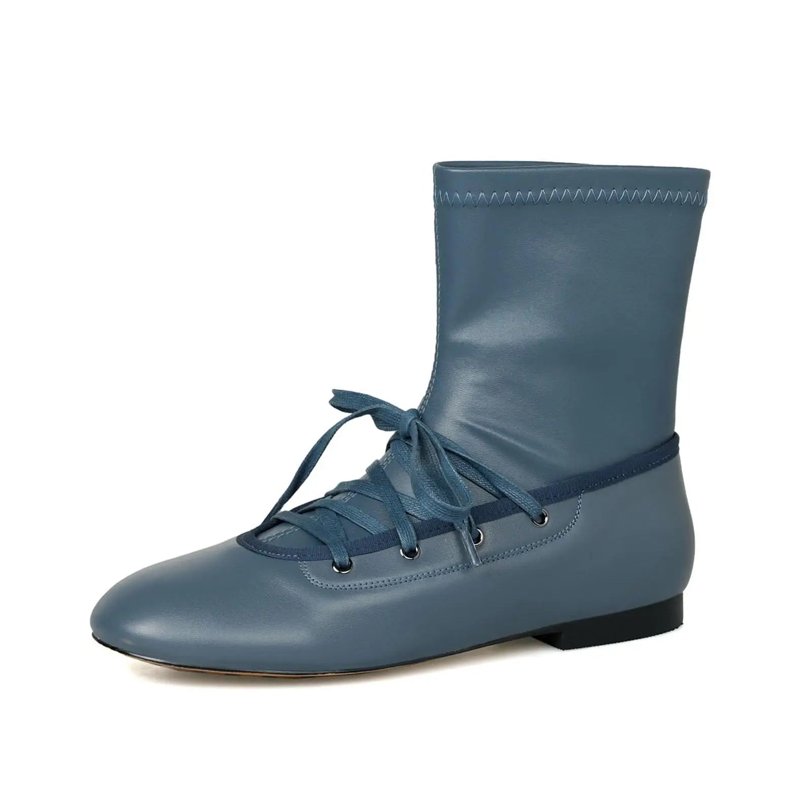 Autumn cowhide Cross tied Short Boots