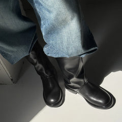 Autumn cowhide Western Boots