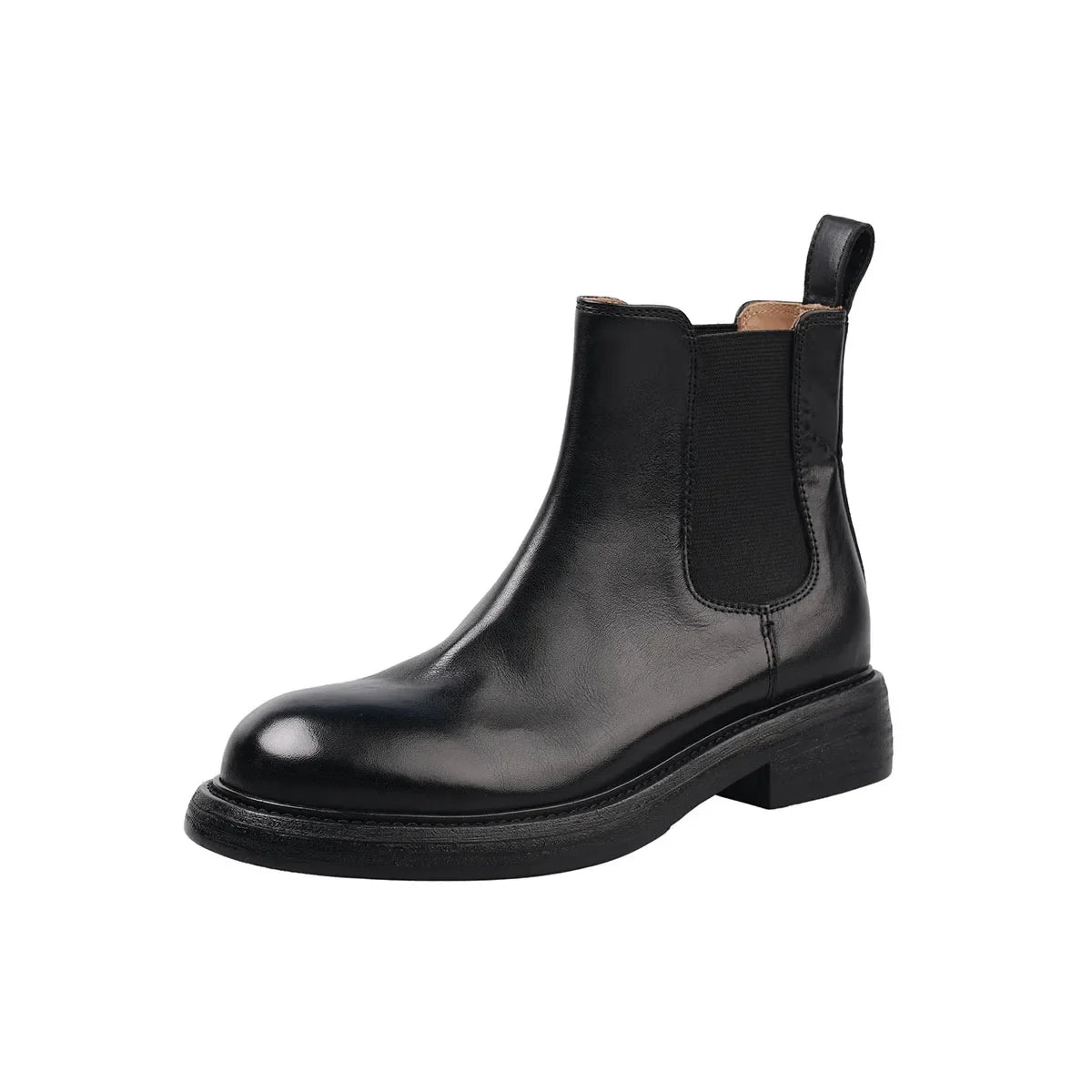 Autumn platform Cowhide Chelsea Boots
