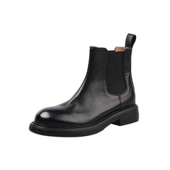 Autumn platform Cowhide Chelsea Boots