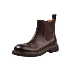 Autumn platform Cowhide Chelsea Boots