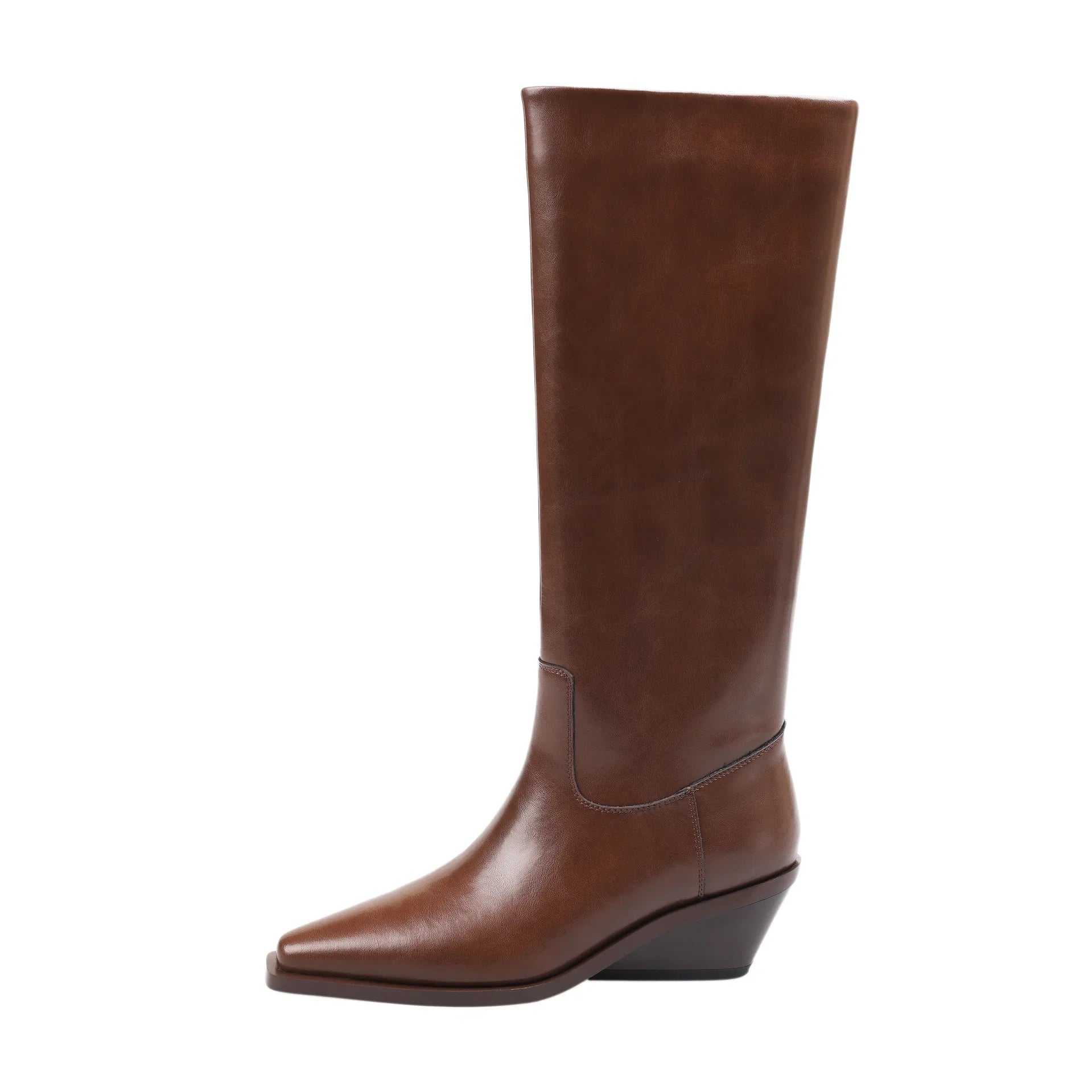 Spring Cowhide Wedges Knee high Boots