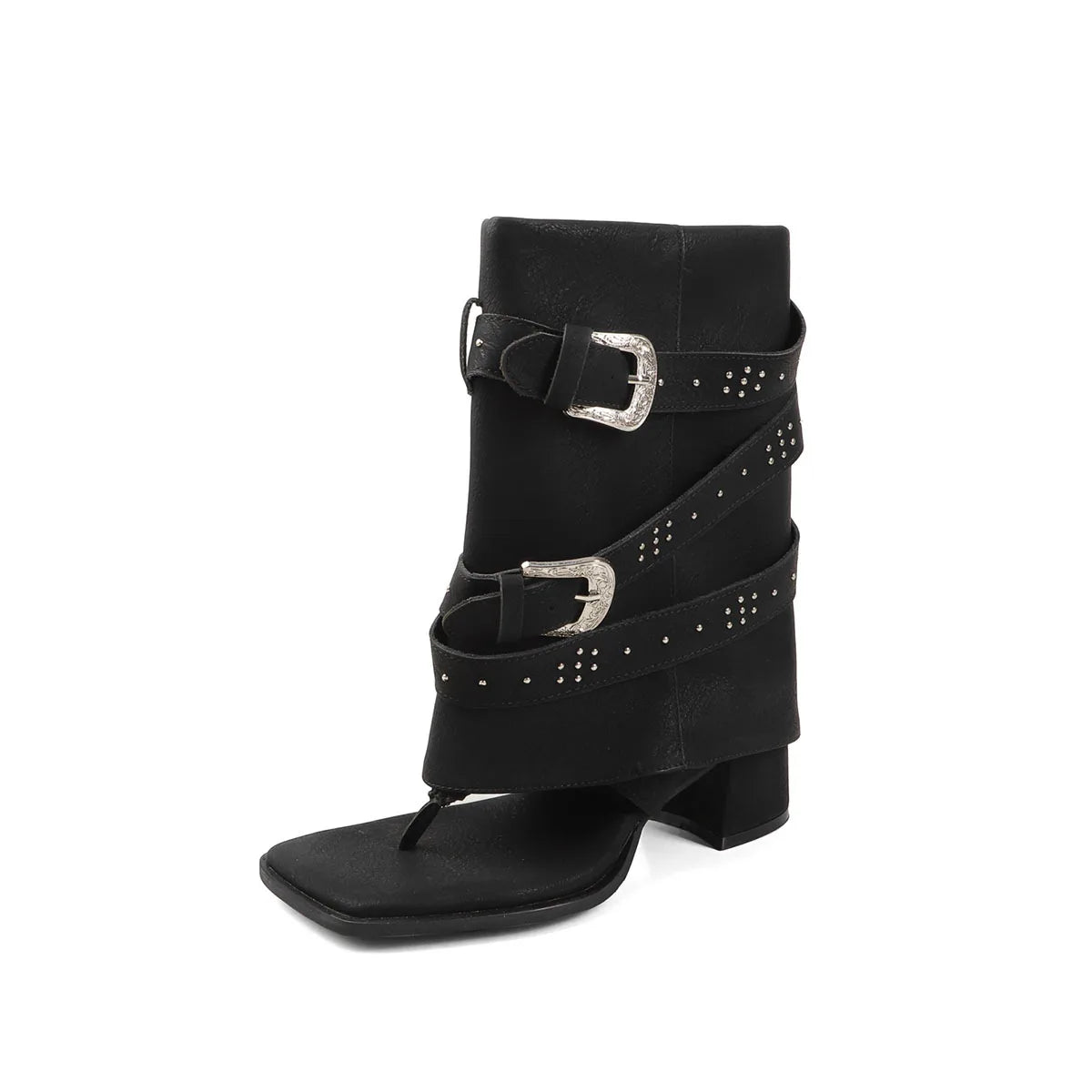 Summer Microfiber Pinch toe rivet Short Boots