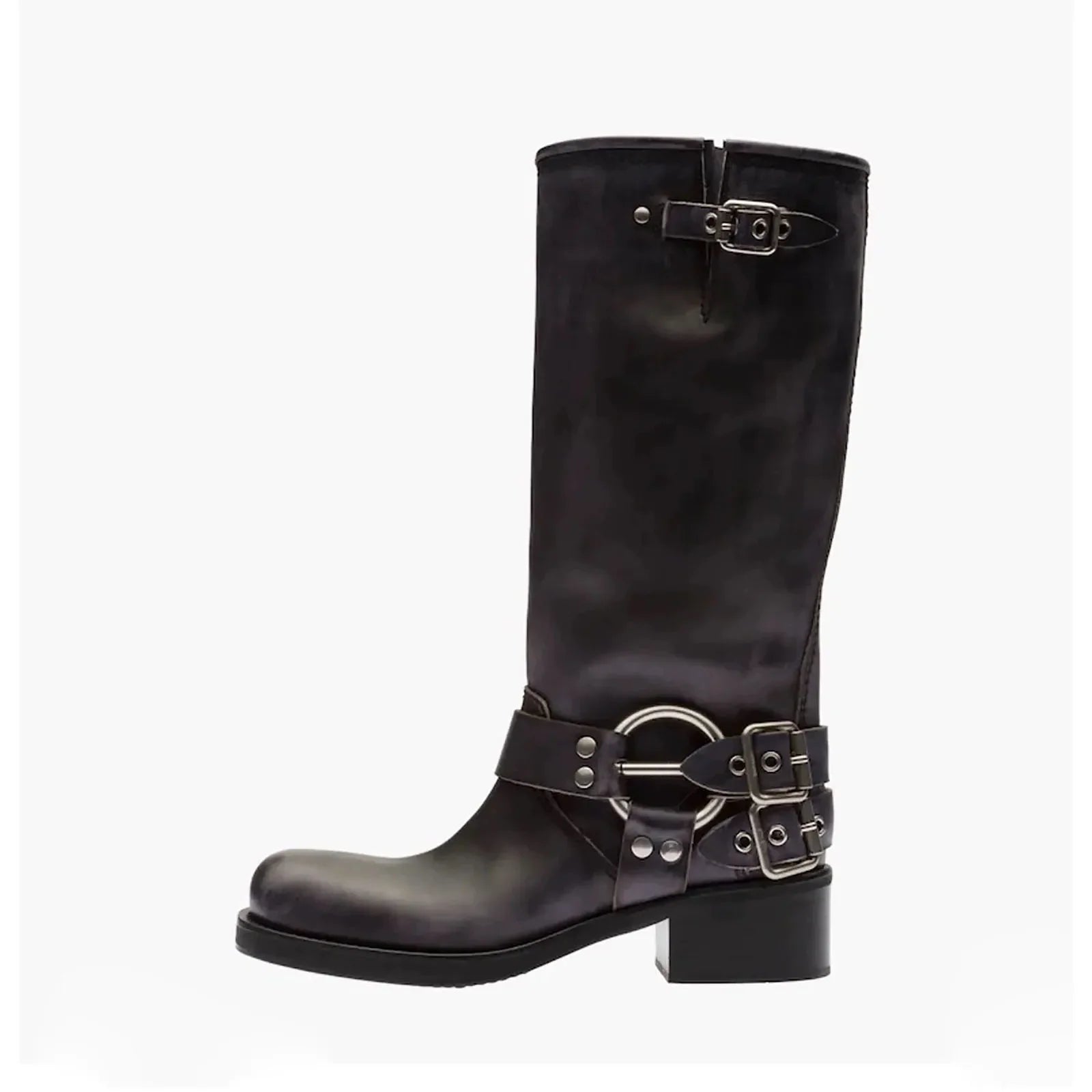 Autumn Brown Platform Motorcycle Boots