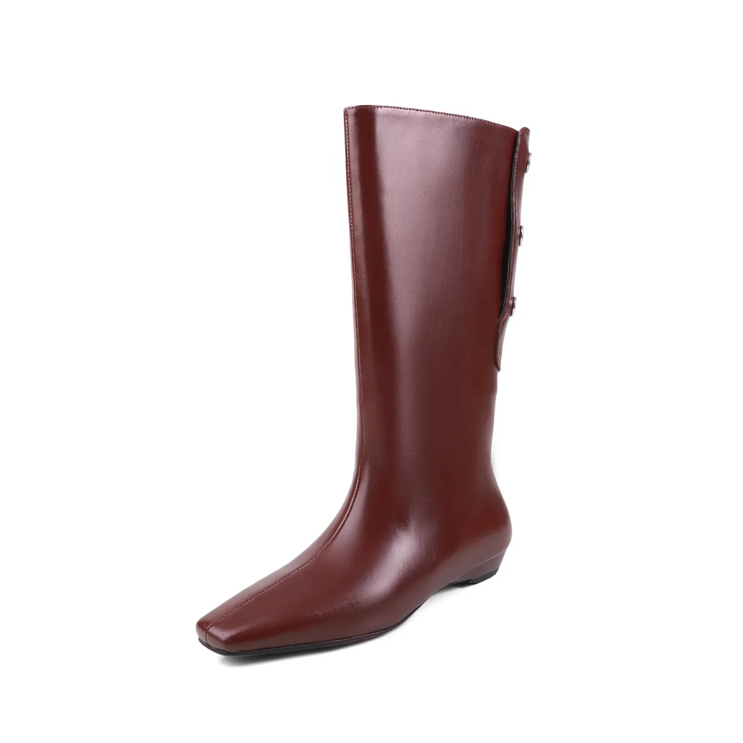 Autumn Angora red cowhide Wedges Modern Boots