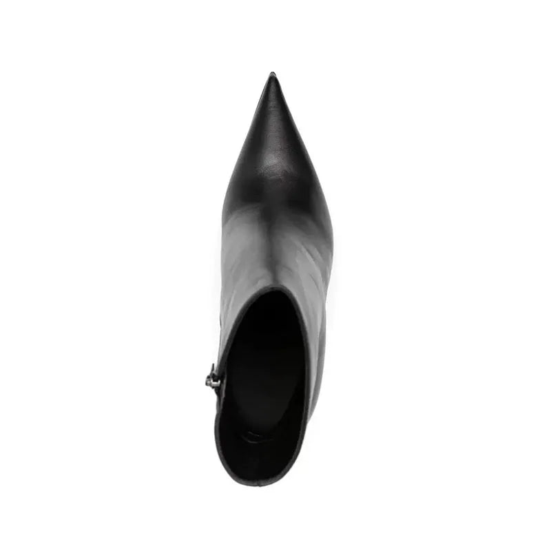 Autumn Black Pointed Toe Short Boots