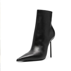 Autumn Black Pointed Toe Short Boots