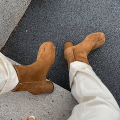 Autumn Brown Sheep suede Short Boots