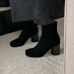 Autumn Brown Sheep suede Short Boots