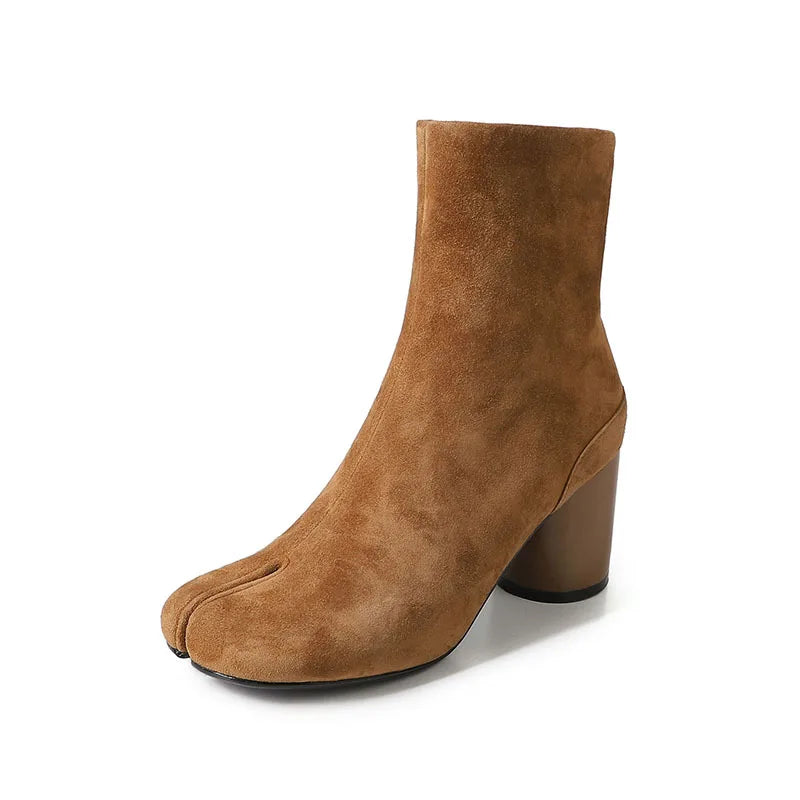 Autumn Brown Sheep suede Short Boots