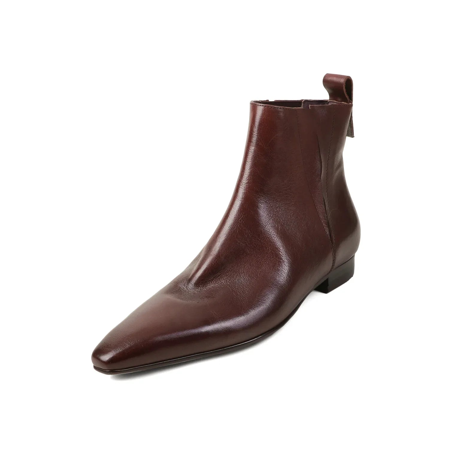 Autumn Brown cowhide Short Boots