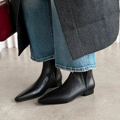 Autumn Brown cowhide Short Boots