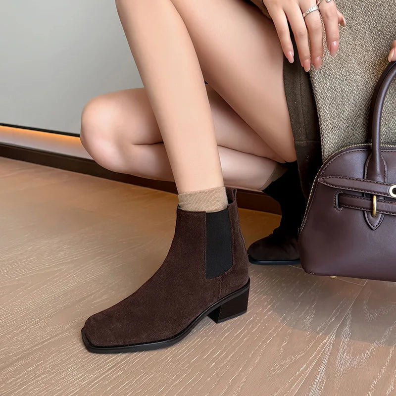 Autumn Coffee Cow suede Mixed Colors