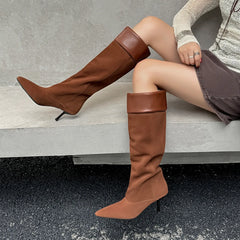 Autumn Cow suede Stilettos heels sexy Modern Boots