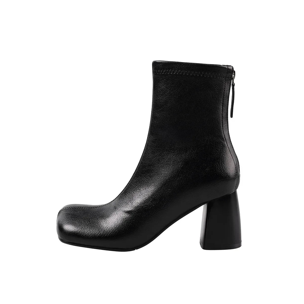 Autumn Elastic PU Chunky heels skinny Boots