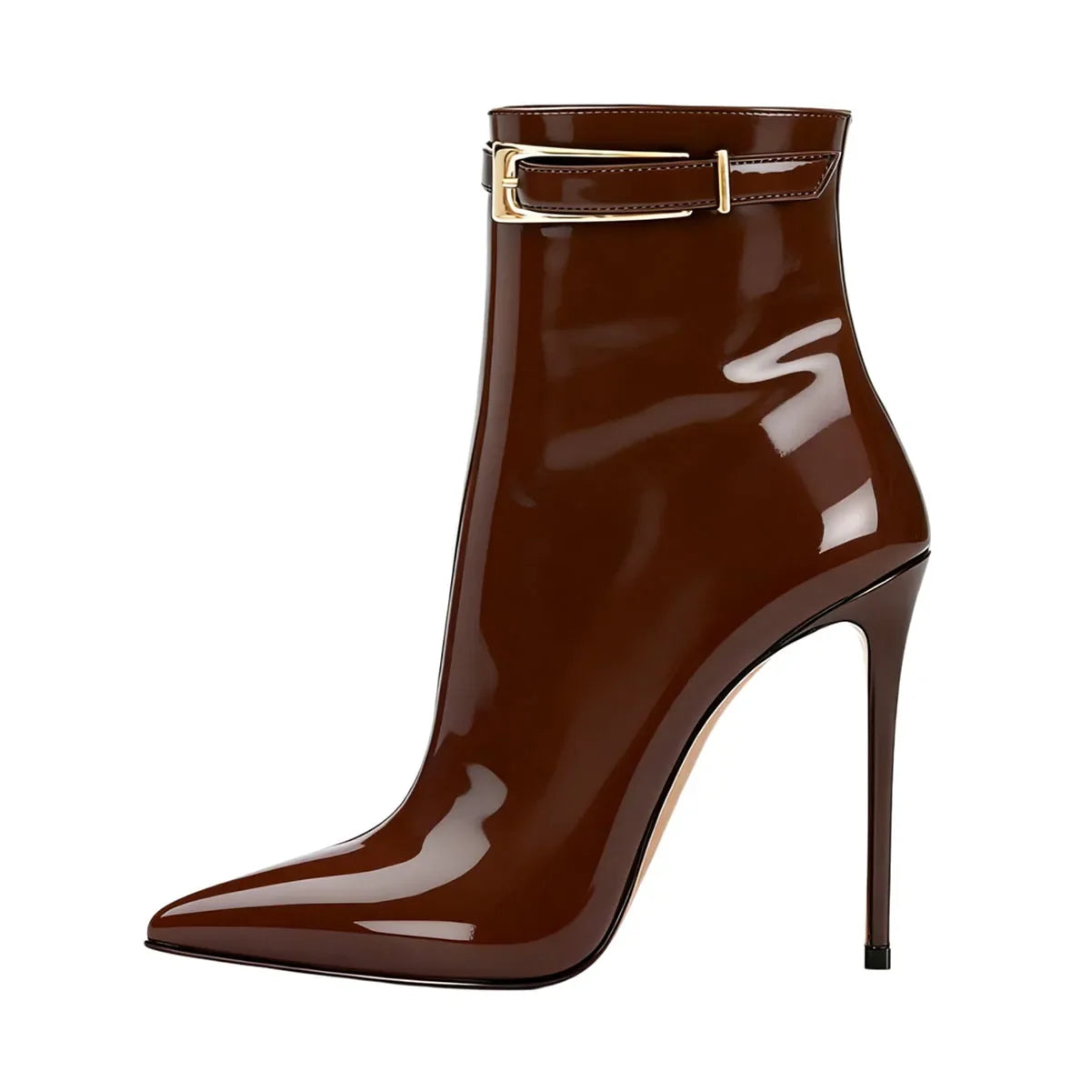 Autumn Patent Leather Belt buckle Short Boots