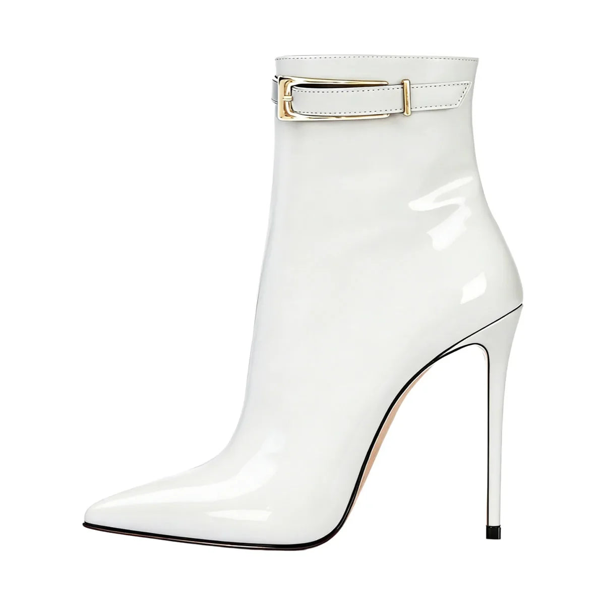 Autumn Patent Leather Belt buckle Short Boots