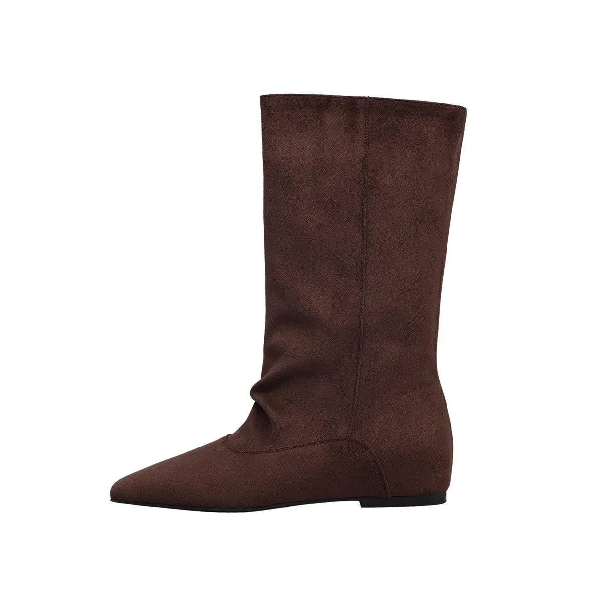 Autumn apricot suede Increased Internal Mid-Calf Boots