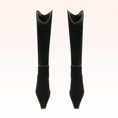 Autumn black nubuck Mid-Calf Boots