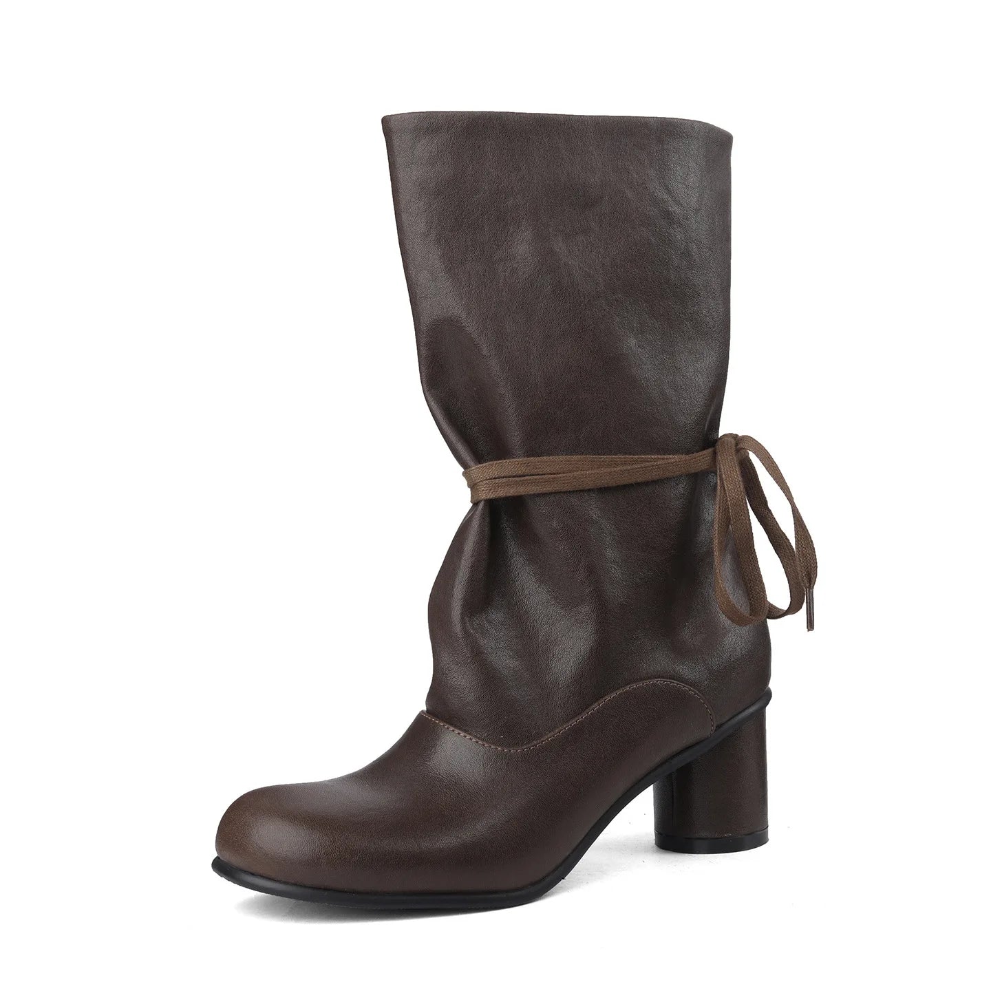 Autumn cowhide Ankle strap Modern Boots