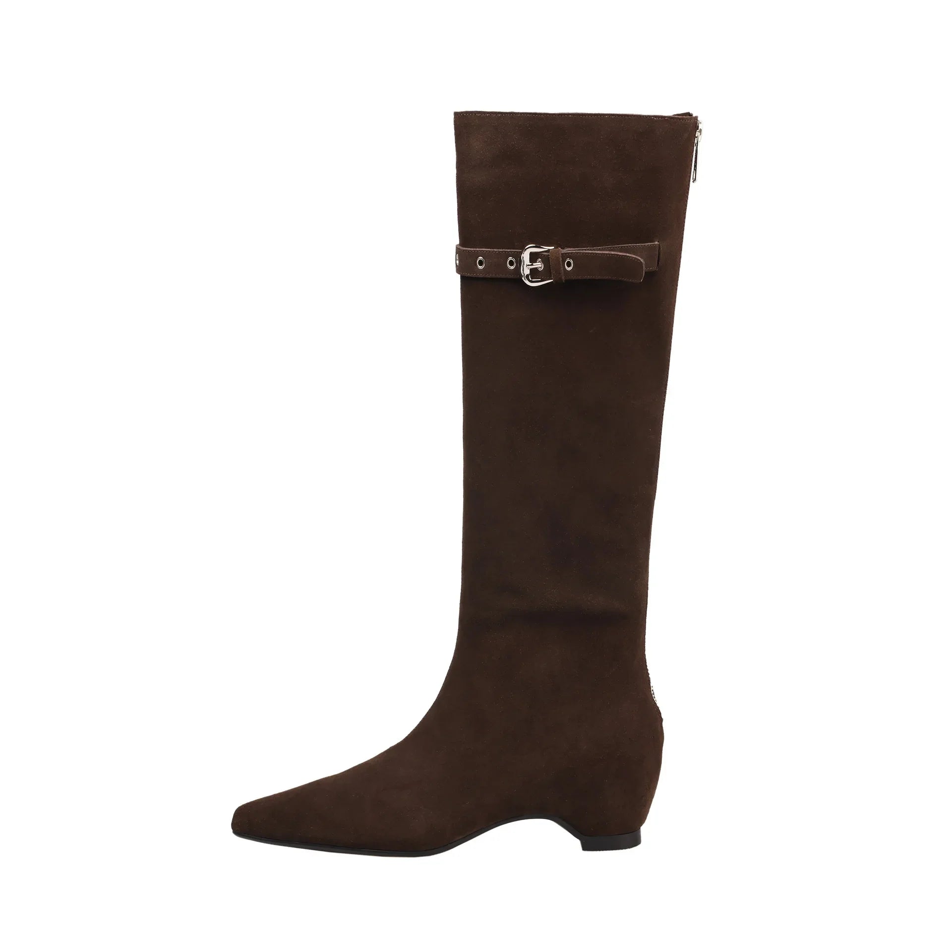Cow suede Increased Internal Large tubular Boots