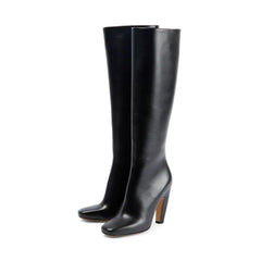 Genuine Leather Weave Skinny Boots