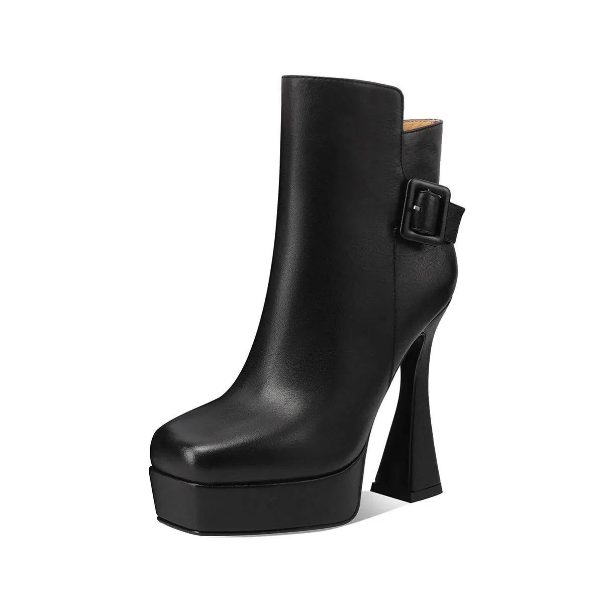 Off-White Cowhide Platform Short Boots