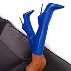 Patent Leather Skinny Boots