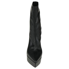 Spring White Elastic PU Platform Thin heels Short Boots