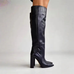 Spring black Knee high Boots
