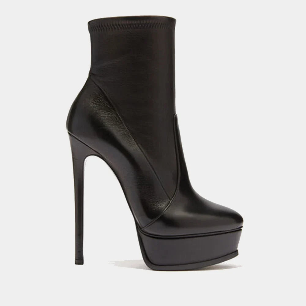 Women's Autumn PU Leather Platform Short Boots